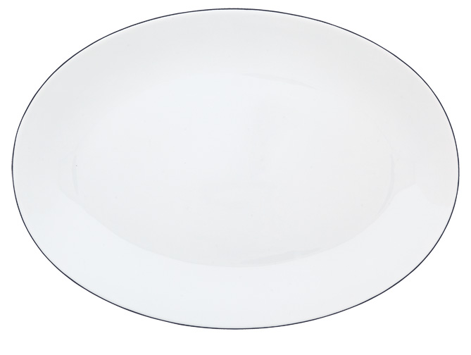 Plat ovale grand modèle noir d'encre - Raynaud